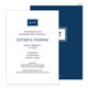 Navy Square Initials Invitations Image 1 of 10